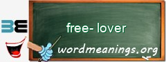 WordMeaning blackboard for free-lover